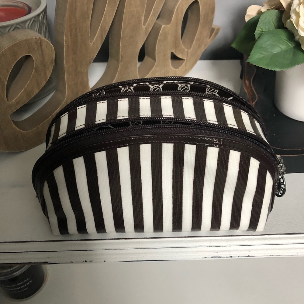 Henri Bendel double zip makeup bag